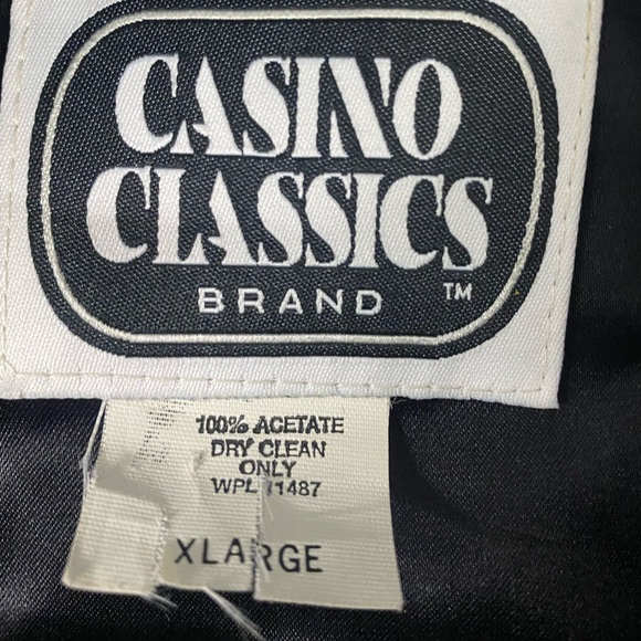 Vintage 1990s Excalibur Las Vegas Moto Style Satin Jacket - Picture 9 of 10